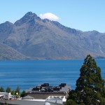 view of Queenstown from the blacony