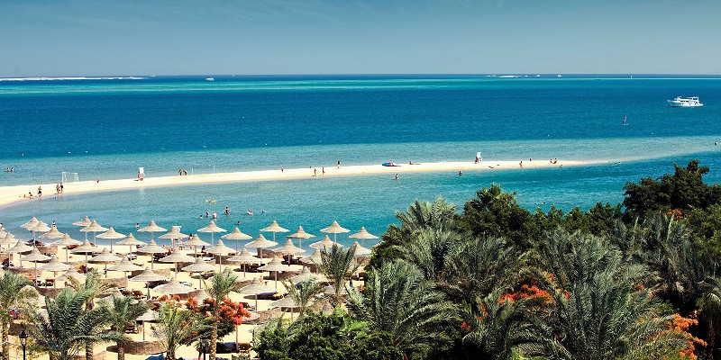 Beachfront hotel in Hurghada, Egypt