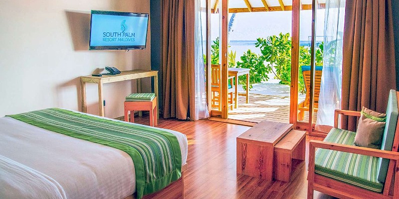 Inside a Beach Villa at South Palm Resort in the Maldives