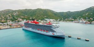 Valiant Lady docked in the British Virgin Islands